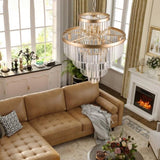 (Same as W1340P188536)Golden Luxury Crystal Chandelier Modern Chandeliers Lights Fixture Hanging W1340P189340