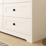 ZUN Chest Of Drawer with 6 drawers white color farm door W2139P241086