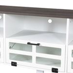 ZUN TV stand,TV cabinet,American country style TV lockers,The toughened glass door panel,Metal 32991050