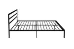 ZUN Queen Size Metal Bed Frame with Headboard Black W31181461