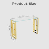 Console Table Stainless Steel Glass,Meal side table Golden Clear bs-02 76857135