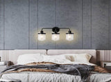 ll Sconces Set of 3 with Clear Glass Shade,Modern ll Sconce,Industrial Indoor ll Light Fixture E26 77804163