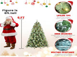 4FT Christmas Tree with 150 Warm White LED Lights 376 PVC & Hard Needle Tips, 32 Pine Cones, T3637P598465