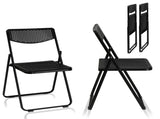 4 Pack Plastic Folding Chairs, Lightweight Stackable Commercial Chairs, Portable Event Seats Indoor 82654466