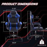 Video Game Chairs for Adults, PU Leather Gaming Chair with Footrest, 360&degSwivel Adjustable Lumbar 91466182