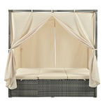 ZUN Adjustable Sun Bed With Curtain,High Comfort,With 3 Colors 26515541