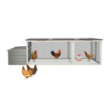 20.93ft Large Wooden Chicken Coop Outdoor Hen House with Nesting Box & Weatherproof Asphalt Roof, W773P331679