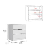 Kaia 3 Drawers Dresser, Superior Top -White B20091879