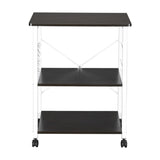 ZUN Baker's Rack 3-Tier Kitchen Utility Microwave Oven Stand Storage Cart Workstation Shelf 12245618