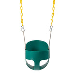 ZUN EVA+ Iron Swing + Hanging basket swing combination Green Baby Swing 82384570