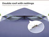 8'x8' Patio Gazebo Outdoor Heavy Duty Party Tent Shelter With Double Roofs, Mosquito Nettings And 75714784