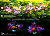 4-piece set of 160 LED 68 butterfly solar lights, used for garden and yard decoration, Christmas 92991245