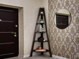 5-Shelf Corner Ladder Bookcase-Espresso 13346292