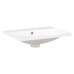 ZUN 24" Single Bathroom Basin Sink, Vanity Top Only, 3-Faucet Holes, Resin WF305070AAK