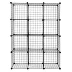 ZUN 12-Cube Organizer Cube Storage Storage Shelves Wire Cube Storage Origami Shelves Metal Grid 82647882