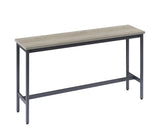 Long Bar Table Set with 3 PU Upholstered Bar Stools, Industrial Bar Table and Chairs for Kitchen W1668P147058