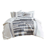 King/Cal King 3 Piece Cotton Printed Duvet Cover Set w/ trims B03596496