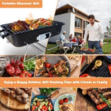 ZUN Barbecue Grill Charcoal with Lid Portable Folding Small BBQ Grill for Outdoor Grilling Cooking 41297634