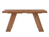 7131.5inches Walnut Wood Grain MDF Splicing Rectangular Dining Table.Double-panel outward-sloping W1151P434798