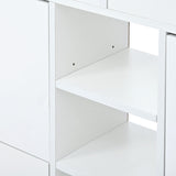 ZUN Modern Shoe Cabinet with 4 Flip Drawers, Multifunctional 2-Tier Shoe Storage 29912533