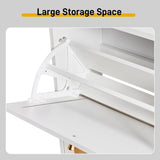 2 rows of 4 dump buckets with high-leg arched rattan shoe cabinet, particle board plastic rattan, 94024581