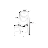 TOPMAX Vintage Traditional 4-Piece Upholstered Dining Chairs, Serrated Dining Backs, Natural N717P170412A