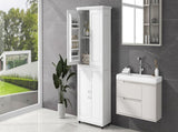Tall and Wide Bathroom Floor Storage Cabinet, Bathroom Storage Unit, Freestanding Cabinet with 4 86567024