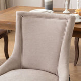 ZUN A&A Furniture, Ultra Side Dining Chair, Thickened fabric chairs with neutrally toned solid wood W1143P154099