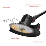 3-in-1 Cordless Electric Pole Saw & Mini Chainsaw & Grass Trimmer Kit with Adjustable Length 2Pcs 17963644