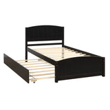 Twin size Platform Bed with Trundle, Espresso WF194304AAP