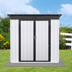 ZUN Outdoor storage sheds 4FTx6FT Pent roof White+Black W1350127885