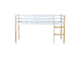 Solid Wooden, Rubber Wooden Twin Loft Bed with Ladder, Bed Platform of Strengthened W504P233031