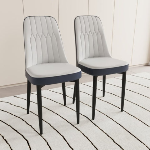 ZUN A set of 2 dining chair, modern style chair made of high-quality PU Leather fabric with thick soft W2189P168414