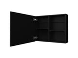 Black Medicine Cabinet with Included Mirror and 1 Door B062P252185