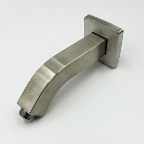 ZUN Square Shower Arm with Flange, 1/2 NPT Tapered Threads, Rain Shower Head Arm, Wall Mount Shower 99583525