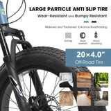 V20235 20 Inch Fat Tire Bike Adult 7 Speed Mountain Bike, Dual Disc Brakes, High Carbon Steel Frame, W709P285166