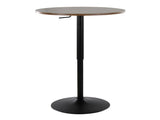 Contemporary Adjustable Bar Table in Black Metal and Walnut Wood Top B202P223300