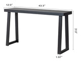 43.3 Inch Solid Wood Console Table for Entryway, Sofa Table Narrow Entryway Table for Hallway, 73212286