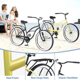 Single Speed Bicycles 26"Inch,Steel Frame, Wide Wheels for Stability, Rear Coaster Brakes,Multiple W1019P163418
