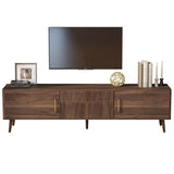 Mid Century TV Stand 2 Drawers, Media Console Table for TVs up to 80'', Entertainment Center 00458005