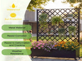 Metal Raised Garden Bed with Wheels and Trellis,73"x47"x16" Planter Box for Climbing Plants, 50711084