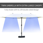 ZUN Outdoor beach umbrella/Double-Sided Market Umbrella （Prohibited by WalMart） 75782802