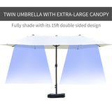 ZUN Outdoor beach umbrella/Double-Sided Market Umbrella （Prohibited by WalMart） 75782802