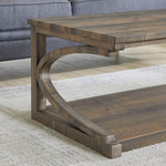 ZUN Unique coffee table, wood 23.8 inch modern coffee table modern center table with storage, W1781P178582