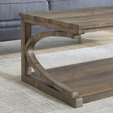 ZUN Unique coffee table, solid 48 inch modern coffee table modern center table with storage, solid W1781P178576