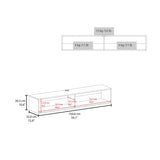 Central Floating media rack in melamine with two shelves,black B128P227637