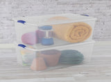 (2 pack)105 Quart Extra-Large Latching Storage Bin, Clear Plastic Storage Container with Latch Lid, 80932963