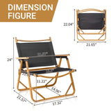53*55*61cm Medium Size Aluminum Frame 600D Black Oxford Cloth Bearing 100kg Imitation Wood Grain 02779702