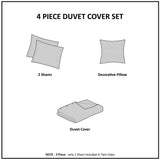 King/Cal King Velvet Duvet Cover Set with Throw Pillow B03596070