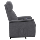 Charcoal Power Lift Recliner with Massage Function B062P153841